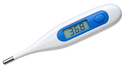 Modern Electronic Thermometer Reading 36.8 Degrees Celsius  Transparent Background PNG