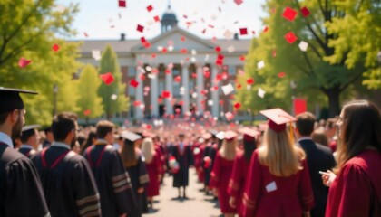 Confetti thrown into the sky with depth of field causing blurring - alpha / luminance key include