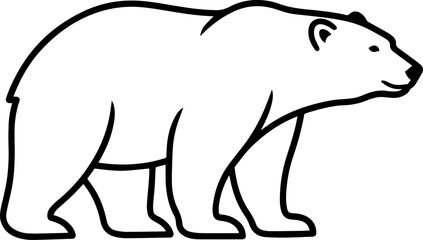 vector illustration of a polar bear