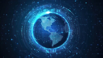 Obraz premium Digital Earth