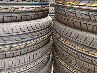 stack of old tires