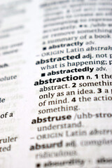 Close Up Of English Dictionary Page With Word - Abstraction