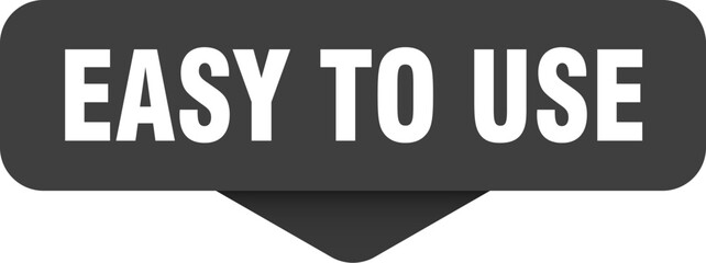 easy to use sticker. easy to use sign on transparent background