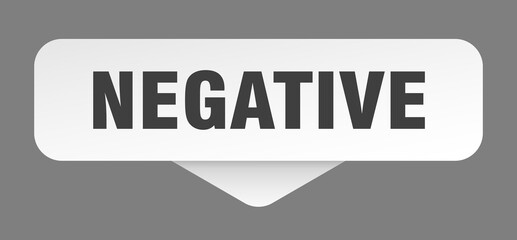 negative sticker. negative sign isolated on gray background