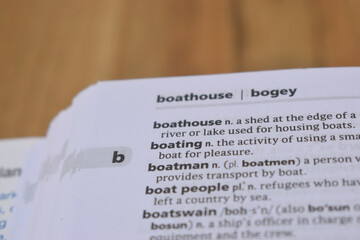 English Dictionary Definition Of Word - Boat House
