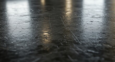 Fototapeta premium Reflective Dark Surface Texture Polished Stone or Metal Abstract Background
