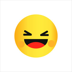 Emoji reaction icons including like, dislike, love, care, laugh, wow, sad, and angry. Colorful vector symbols for social media, feedback, messaging, and user interaction UI design.