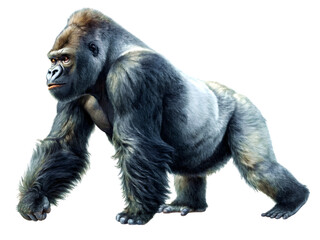 Fototapeta premium gorilla isolated on white background