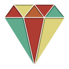 Colorful grahic diamond jewel.