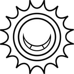 Mechanical Gear Vector with Rough Edges.