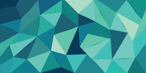 Obraz premium Abstract green mosaic background texture with geometric shapes