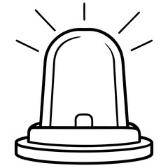 Emergency Alert Siren Line Icon 
