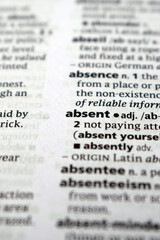 English Dictionary Definition Of Word - Absent