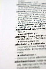 English Dictionary Definition Of Word - Absorbent