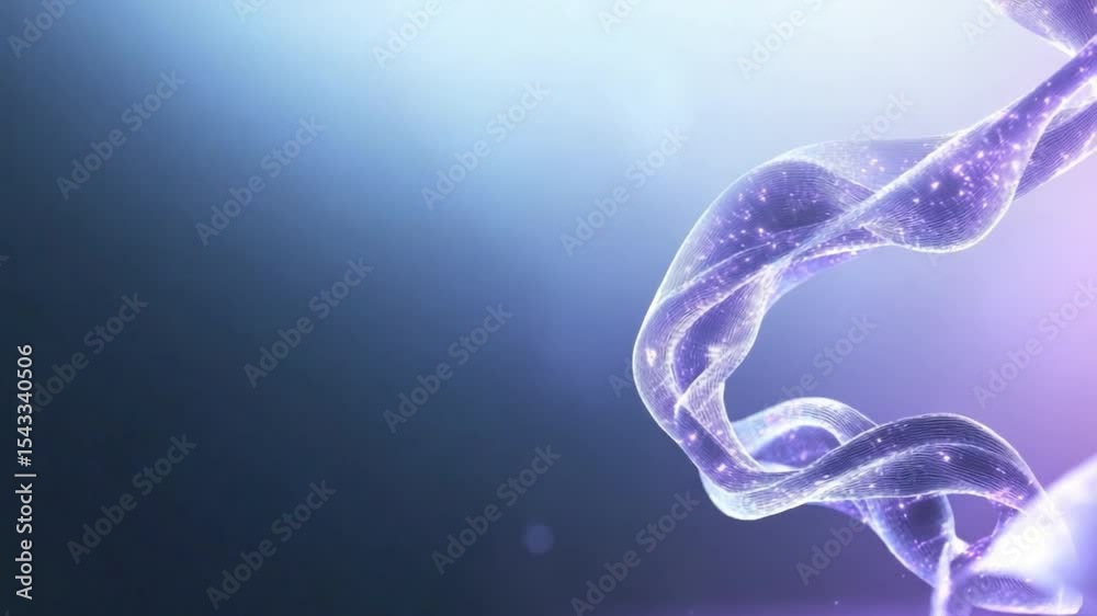 Poster Abstract DNA Strand: A mesmerizing visualization of a DNA strand, rendered with intricate detail, floating against a gradient background.