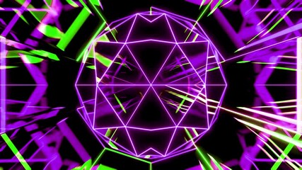 Flight in abstract sci-fi tunnel. 3D rendering