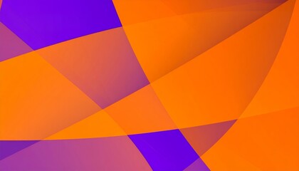 Abstract purple and orange shapes overlap, creating dynamic modern background