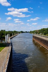Ausblick über Maas bei Roermond in den Niederlanden