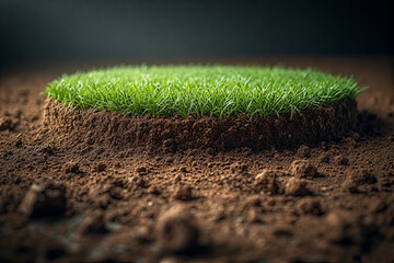 green grass on the ground