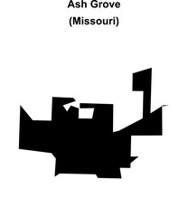 Ash Grove (Missouri) blank outline map