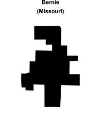 Bernie (Missouri) blank outline map