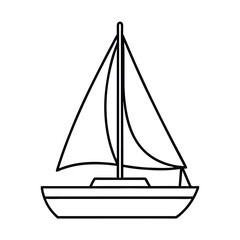 ketch sailing boat line drawing