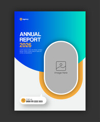Brochure cover or annual report flyer for business agency