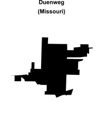 Duenweg (Missouri) blank outline map