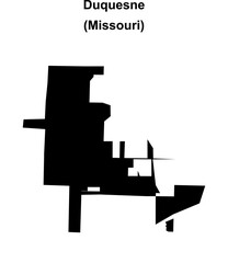 Duquesne (Missouri) blank outline map