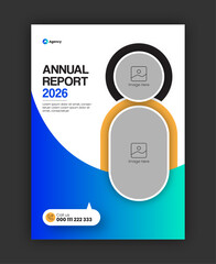 Brochure cover or annual report flyer for business agency