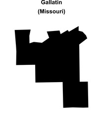 Gallatin (Missouri) blank outline map