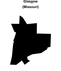 Glasgow (Missouri) blank outline map