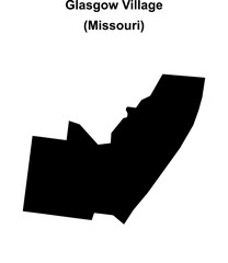 Glasgow Village (Missouri) blank outline map