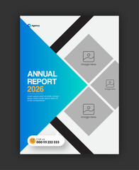 Brochure cover or annual report flyer for business agency