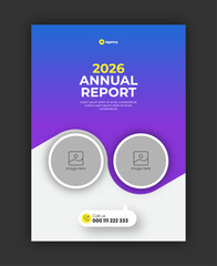Brochure cover or annual report flyer for business agency