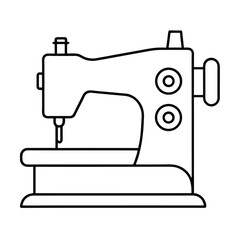 thread cutting machine outline line art