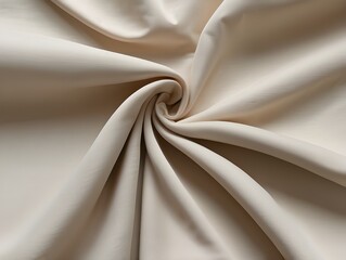 Soft Wrinkled Creamy Beige Fabric Texture