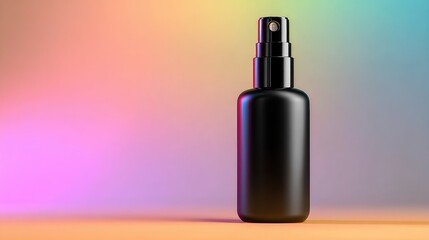 Sleek black spray bottle, ideal for beauty or personal care product displays
