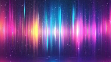 Vibrant vertical light streaks on a dark background