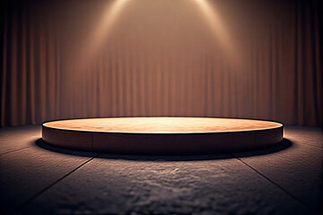 empty stage with spotlight
