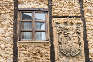Coat of arms in Oña, Las Merindades, Burgos, Castilla y Leon, Spain