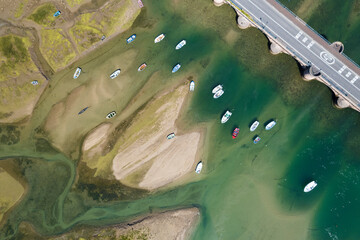 Estuary in San Vicente de la Barquera, Cantabria, Spain