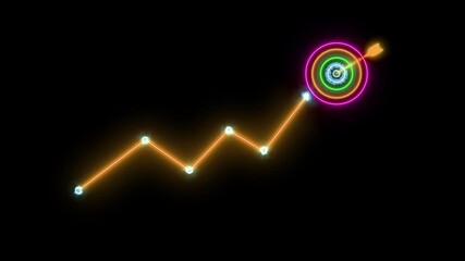 Target and goal business concept. A modern business concept showcasing the relationship between targets and goals. Represents strategic planning, business objectives, achievement, focus, success, 