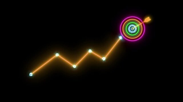 Target and goal business concept. A modern business concept showcasing the relationship between targets and goals. Represents strategic planning, business objectives, achievement, focus, success, 