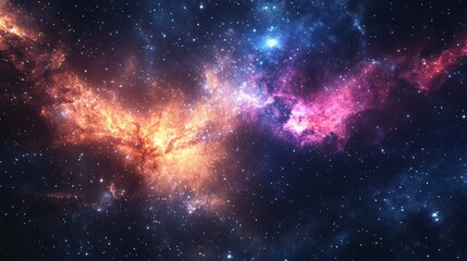 Fototapeta premium Cosmic nebulae in deep space, vibrant colors