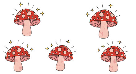 A Collection of Enchanting Forest Fungi A Visual Study of Mystical Mushrooms