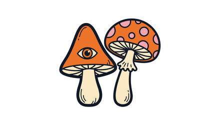Mushroom Magic Enchanting Forest Fungi Psychedelic Journey Nature's Wonders Mystical Plants Wild Growth