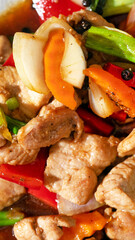 Stir-fried medley sizzles with vibrant colors, igniting a Lunar New Year feast, infusing Ginger Day warmth and spice
