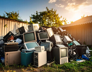 electronic waste such as computers, monitors and others
