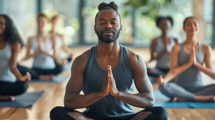 Yoga Instructor with Copy Space